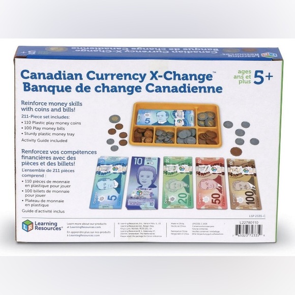 Learning Resources Canadian Currency-X-Change pretend money play for kids - Picture 2 of 3